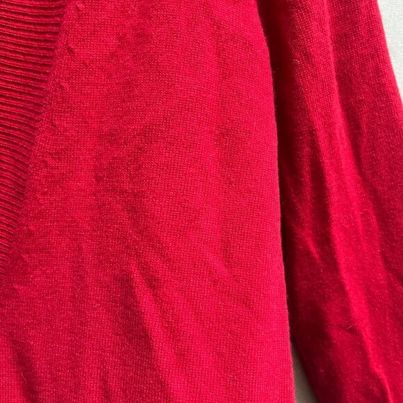 Jones New York Collection red cashmere sweaters cardigan Sz M - Picture 11 of 11